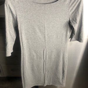 Scoop Neck Gray Dress